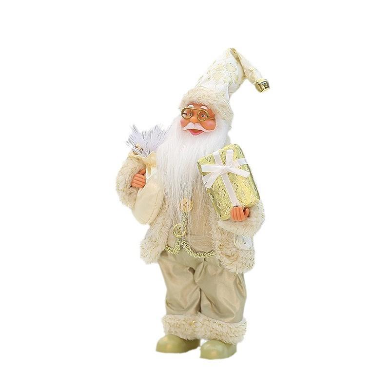 Christmas Decorations 12 Inch 30cm Standing Santa Doll Backpack Santa Doll Ornament Gift