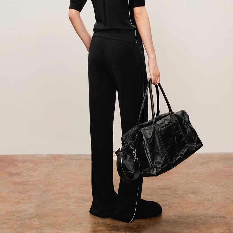 Less Women's Loose Straight Wool Blend Trousers