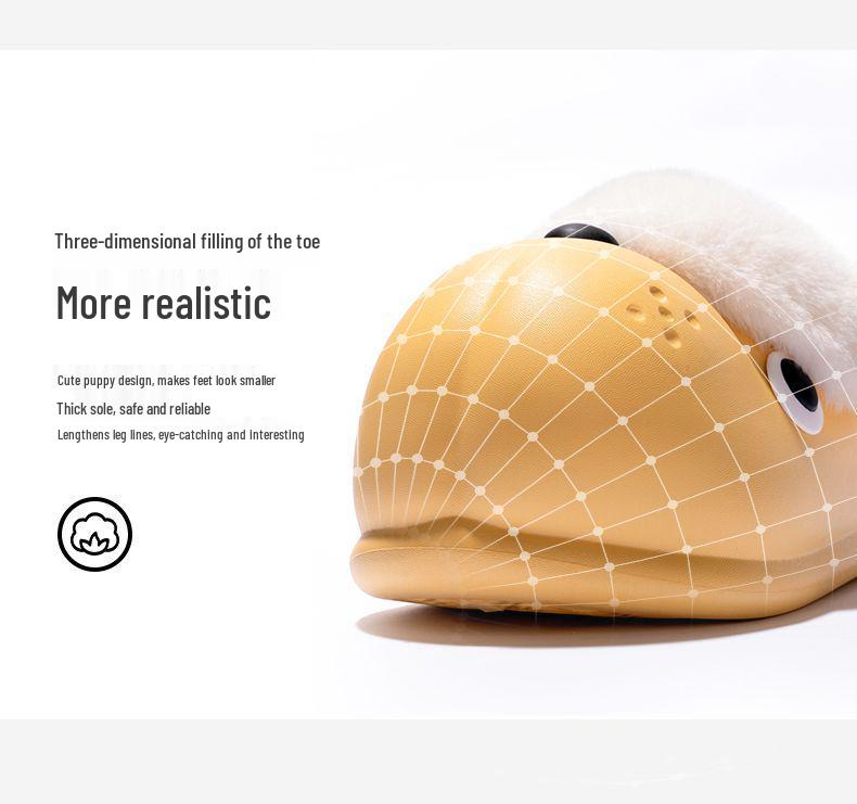 Cozy Winter Dog Slippers: Detachable, Versatile, Warm Cotton with EVA Sole - Cute & Dirt-Resistant for Outdoor Use