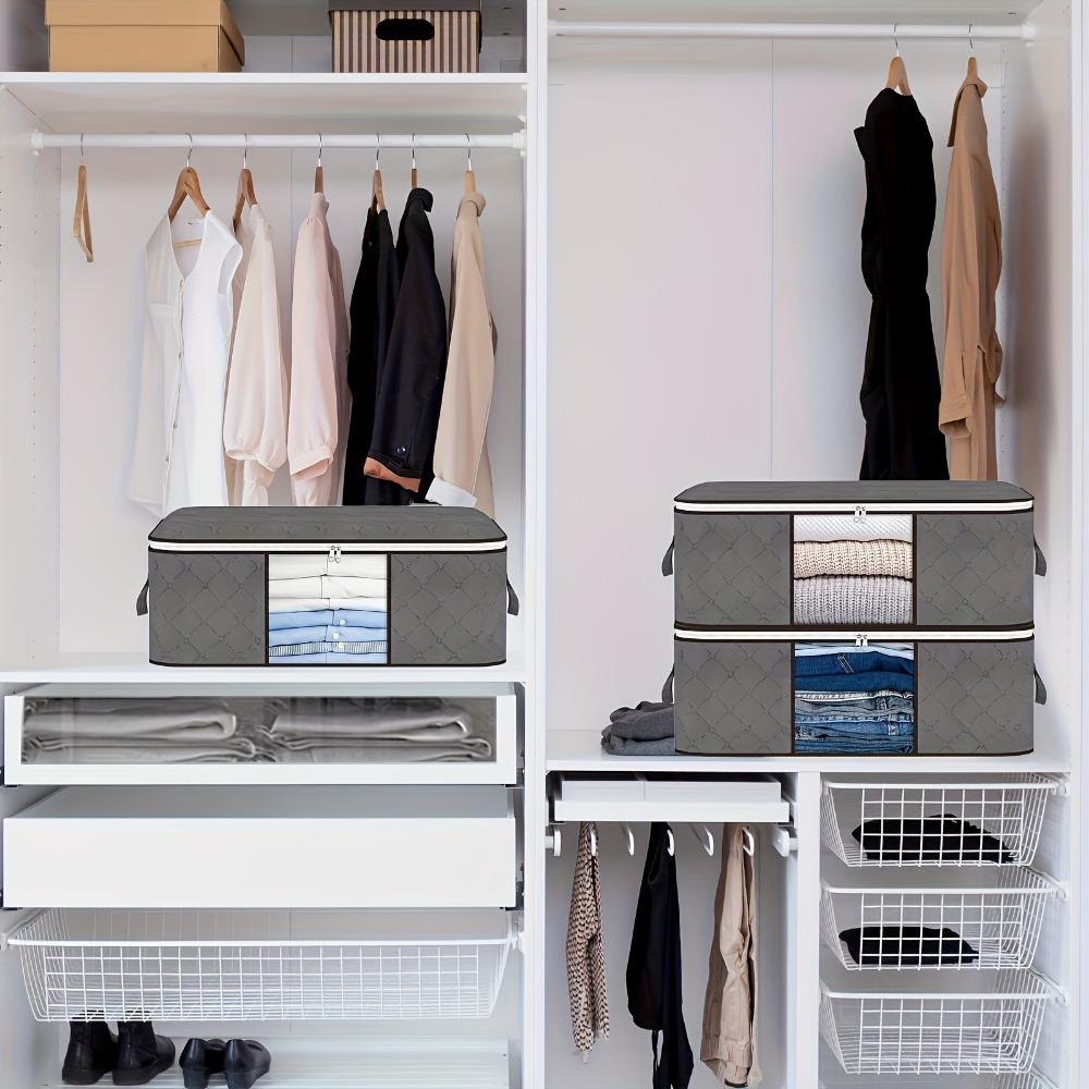 With Visible Windows Foldable Storage Bag Non-woven Clothing Organizer For Organizing