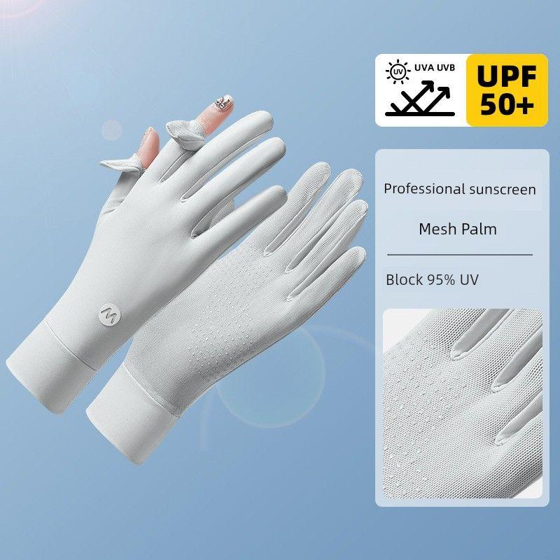 

2025 Новое поступление Солнцезащитные перчатки Женские Тонкие Защита от УФ-лучей Вискозное волокно Нарукавник Летние Специальные для вождения и езды на велосипеде M mark [Gray]] All yards