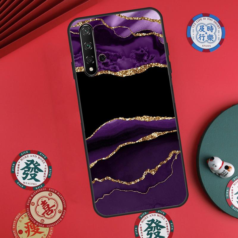 

Teal Blue Gold Agate Marble For Huawei Nova 12s 7i 8i 11i 12i Y73 Y70 Y90 Y60 Y72 Y61 Y91 9 10 SE P30 Pro P40 Lite Case Huawei P30 Pro