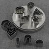 New 24 Pcs/Set Cookie Cutter Stainless Steel Fondant Cake Baking Mold Round Heart Flower Star Shape Biscuit Decorating Moulds