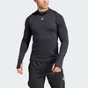 T Shirts Men's Black Half Turtleneck Moderate Straight Fit HY3811