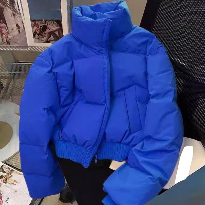 Stand Up Neck Thickened Quilted Coat Women Winter Clothes Korean Fashion Red Loose Short Down Jacket Women Top Winer Coat