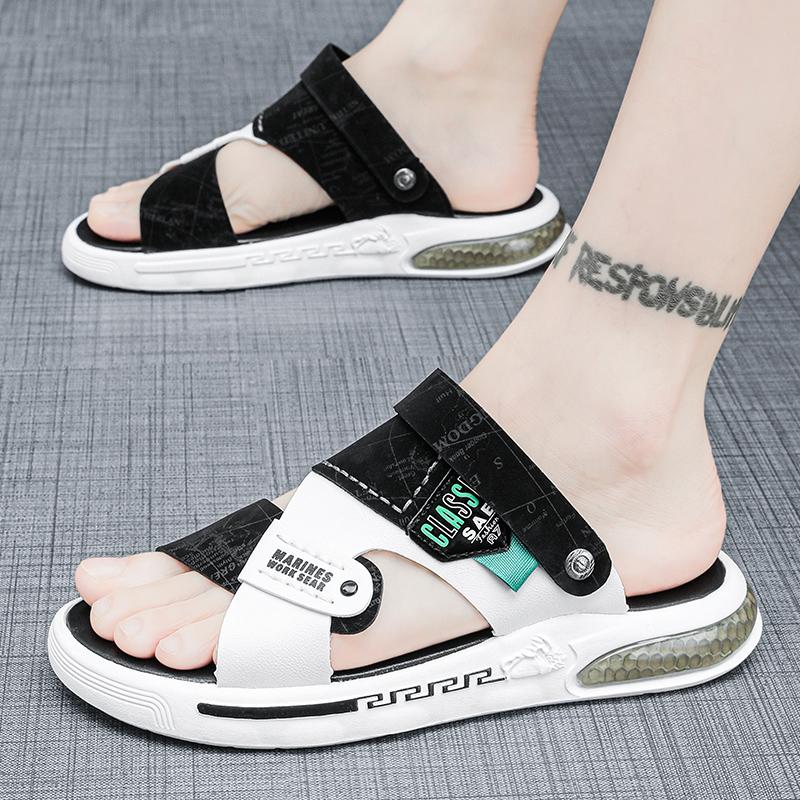 Fashion CYYTL Summer Mens Slippers Casual Shoes Beach Sandals Outdoor Slides Leather Walking Comfort Fashion Lightweight Luxury Designer