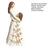 Ornament Three-Dimensional Texture Mother-Daughter Embrace Symbolizing Family Ties Synthetic Resin Hug Sculpture