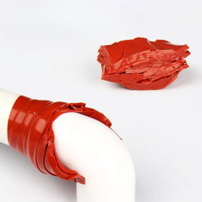 Red White Transparent Waterproof Tape Used for Water Pipe Leakage Rupture Strongly Block Water Leakage Adhesives Sealing Tape
