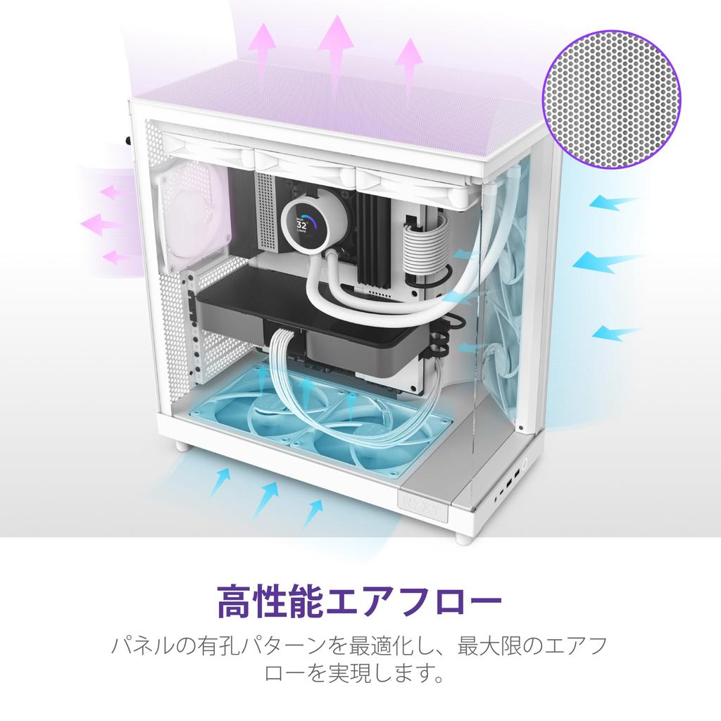 NZXT H6 Flow RGB, weißes Mid-Tower-Gehäuse