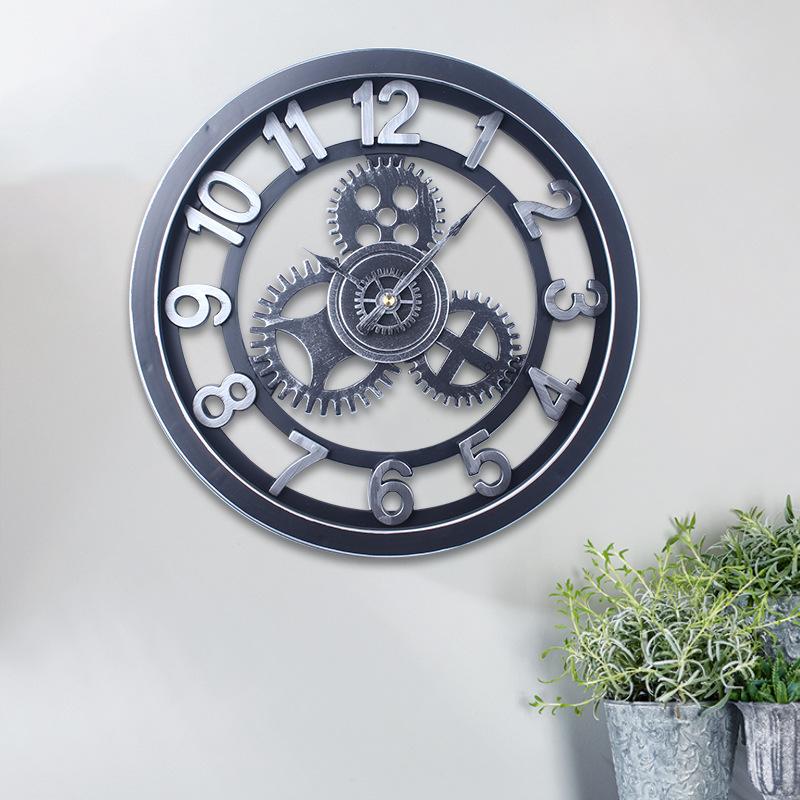 35CM Retro Industrieller Stil Zahnrad Dekoration Bar Cafe Wanddekoration Anhänger Internetcafe Zahnrad Uhr Hintergrundwand