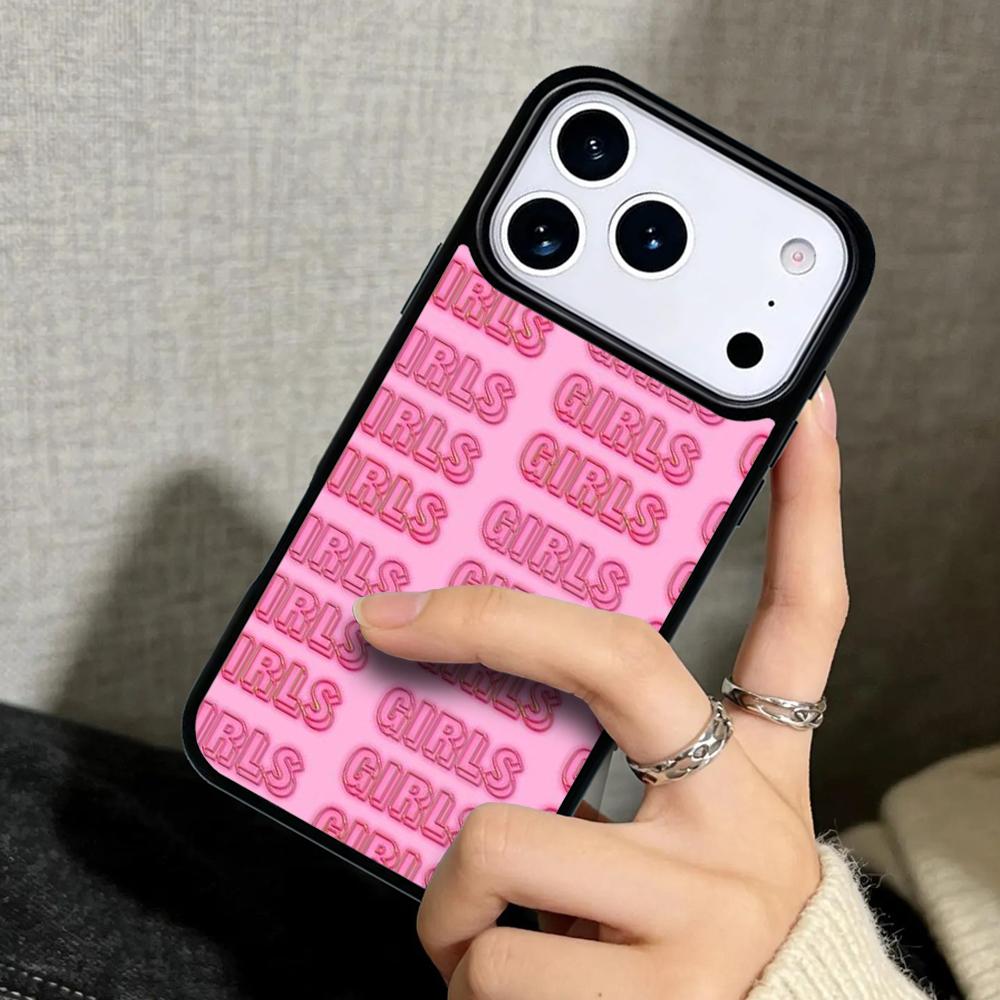 Capa Case for iPhone 17 Air 16 Pro Max 15 Plus 11 13 Mini 14 12 Back Phone Cover GIRLS GIRLS GIRLS