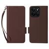 For Honor X7c 5G/X7c 4G/200 Smart 5G/Play 60 Plus 5G/Play 9T Case with Wrist Strap Litchi Texture PU Leather Wallet Phone Cover