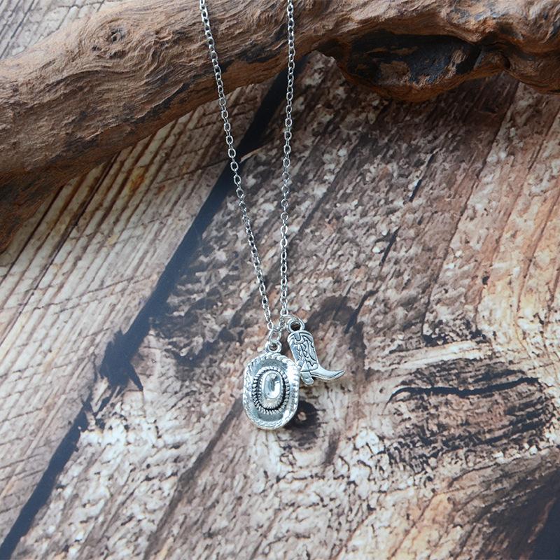 

1 Простое колье-подвеска из денима в западном стиле, Женский модный ювелирный набор для повседневного украшения