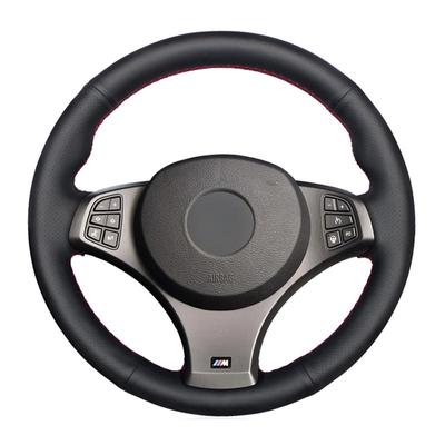 Black PU Faux Leather Hand-stitched Car Steering Wheel Cover for BMW X3 (M Sport) E83 2005 2006 2007 2008 2009 2010