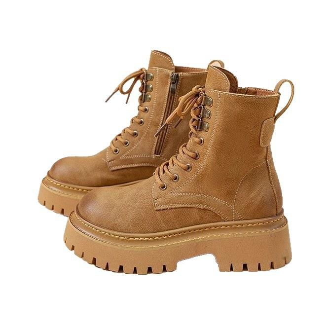 Snow boots winter new velvet thickened warm Martin boots platform short boots large cotton shoes