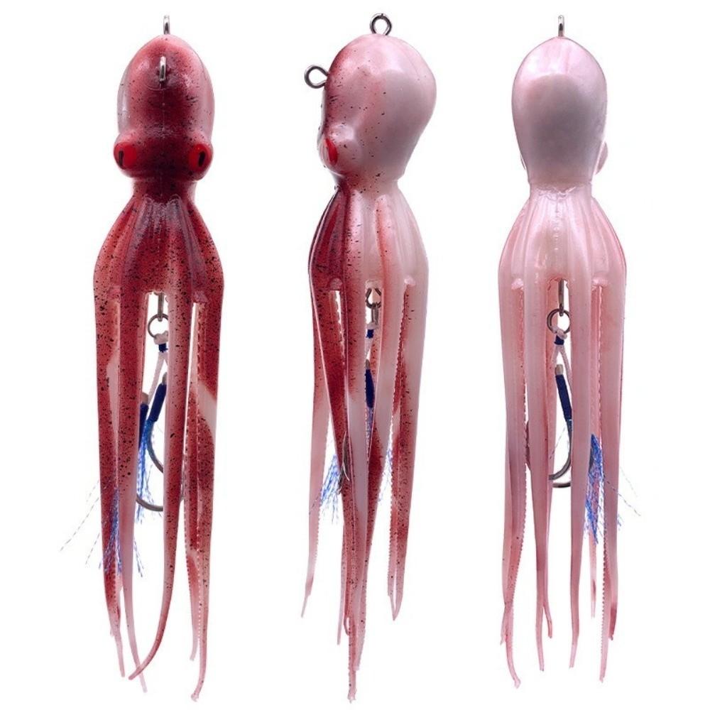 TPE-Material Weicher Jig Köder 200g Gewicht Oktopus Tintenfisch Jig UV Leuchtender Jig Köder Slow Pitch Jigging