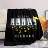 BIGBANG Printed Flannel Blanket, Soft Throw for Bedroom Sofa, Washable, Christmas Present, Great Gift.