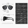 Retro Sunglasses Men Women Leather Round Glasses Vintage Goggles Anti Wind Outdoors Sports Sun Glasses Uv400