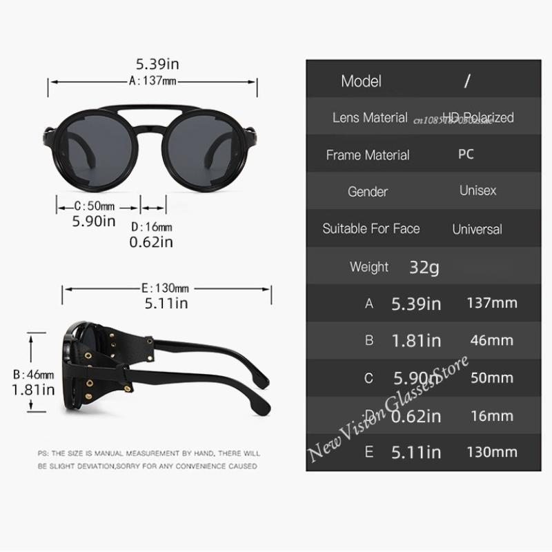 Retro Sunglasses Men Women Leather Round Glasses Vintage Goggles Anti Wind Outdoors Sports Sun Glasses Uv400
