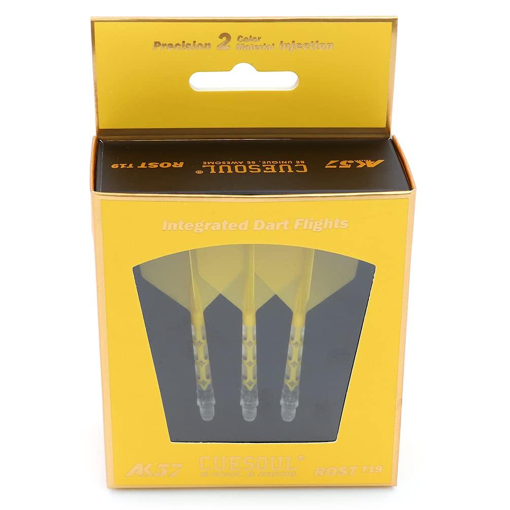 CUESOUL ROST T19 Shaft Integrated Flight Big Wing Shape Yellow with white Ice Shaft set - 3-piece (CS-AK577L)