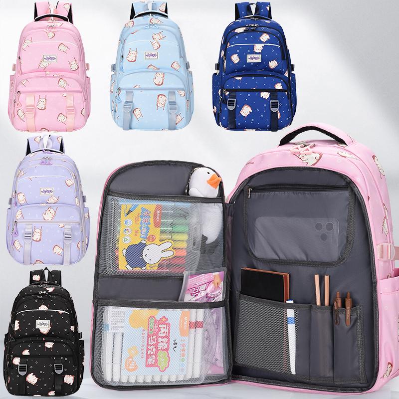 Women's Print Backpack Girls Large Capacity Backpack Cartoon Student Schoolbag
