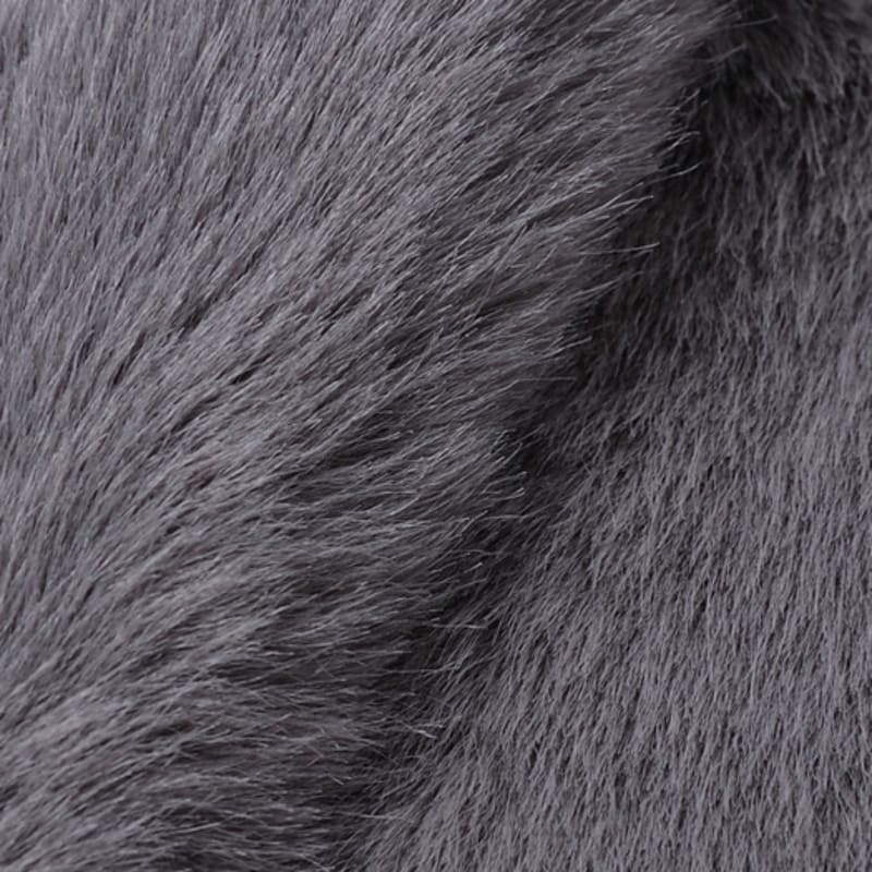 LALA Fur Scarf Petite-Dark Gray