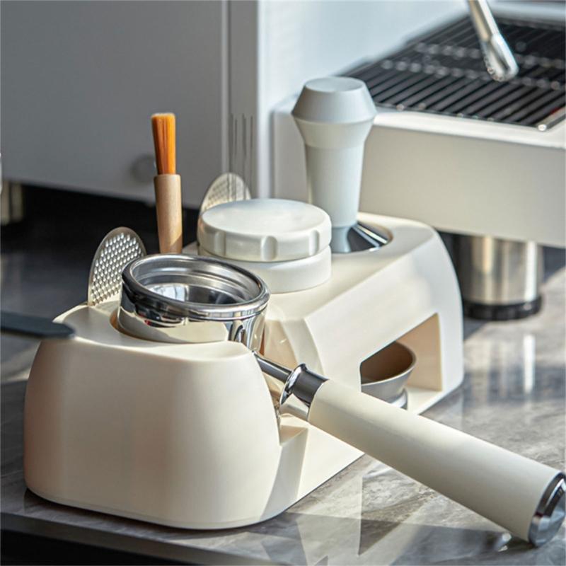 Coffee Tamper Holder Espresso Tamping Station Coffee Tools Rack Coffee Accessory Plastic Material Gift for Coffee Lover