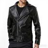 Autumn Winter Casual Men's PU Leather Jacket Fashion Slim Fit Turn Down Collar Moto Biker Coat Trendy Men's Outerwear