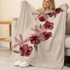 Soft Floral Flannel Blanket, Skin-friendly Cozy Throw for Home Decor, Dorm & Holiday Use (Christmas, Halloween)