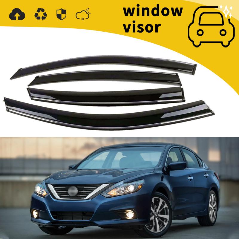 Compatible with 08-19 Nissan Teana: Rain Guards for Car Windows - Rain Deflectors, Eyebrows, Shields, and Decorative Modifications.