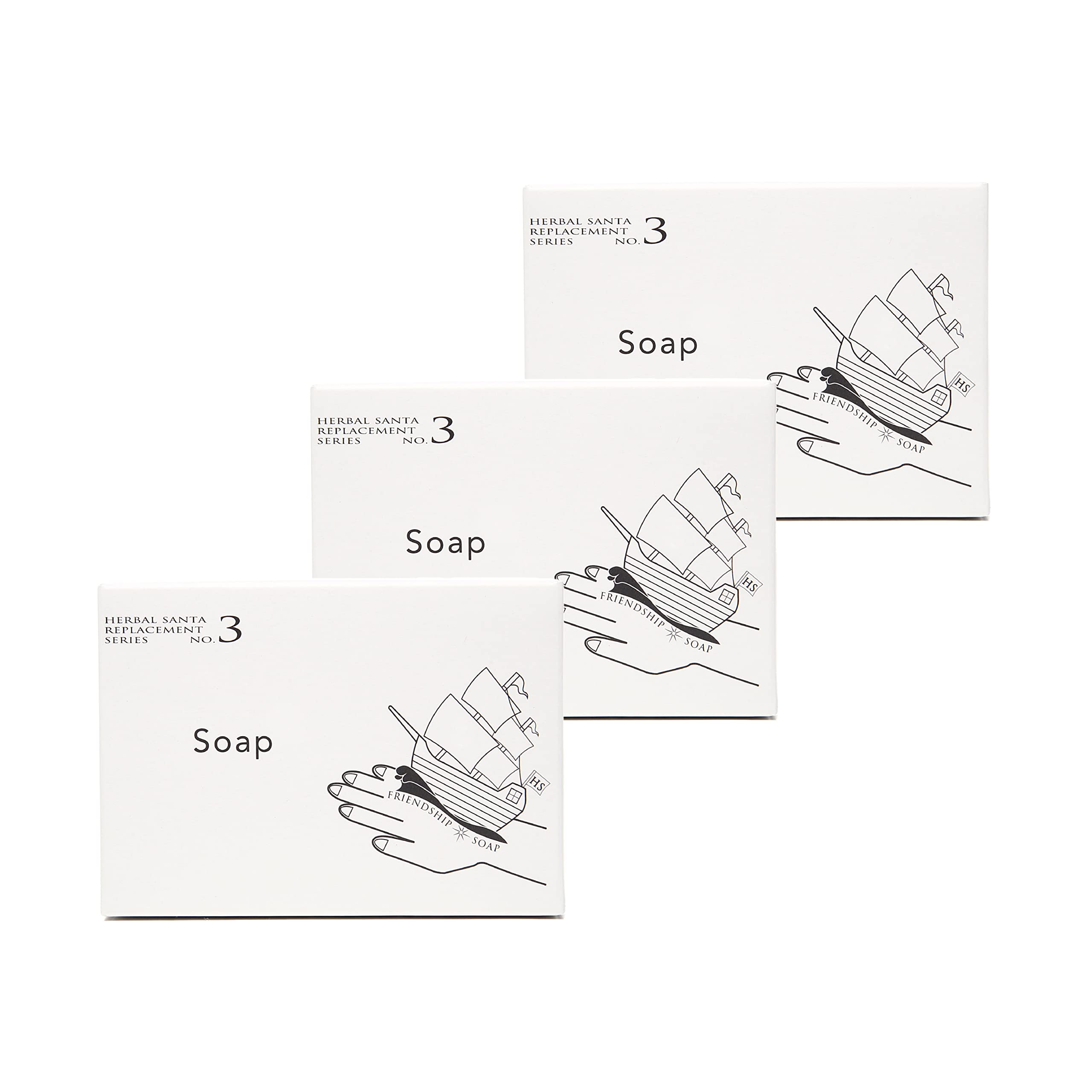 

HERBAL SANTA soap 100g solid face wash makeup soap replacement series Additive-free (3 pieces)