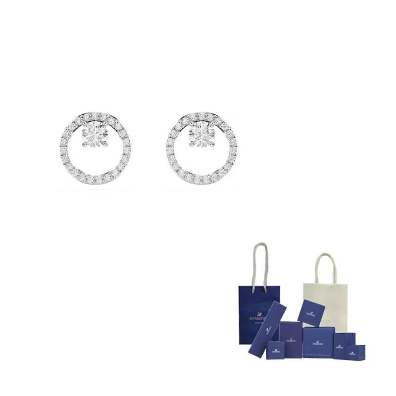 Swarovski Constella stud earrings F-Original Brand Box And Bag серебряный