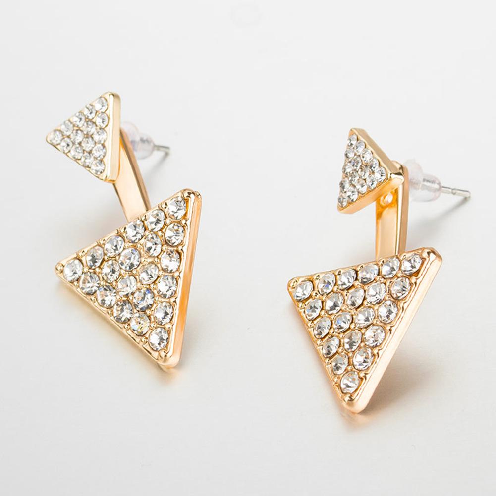 Simple Modern Women Ladies Triangle Ear Stud Earrings Party Jewelry