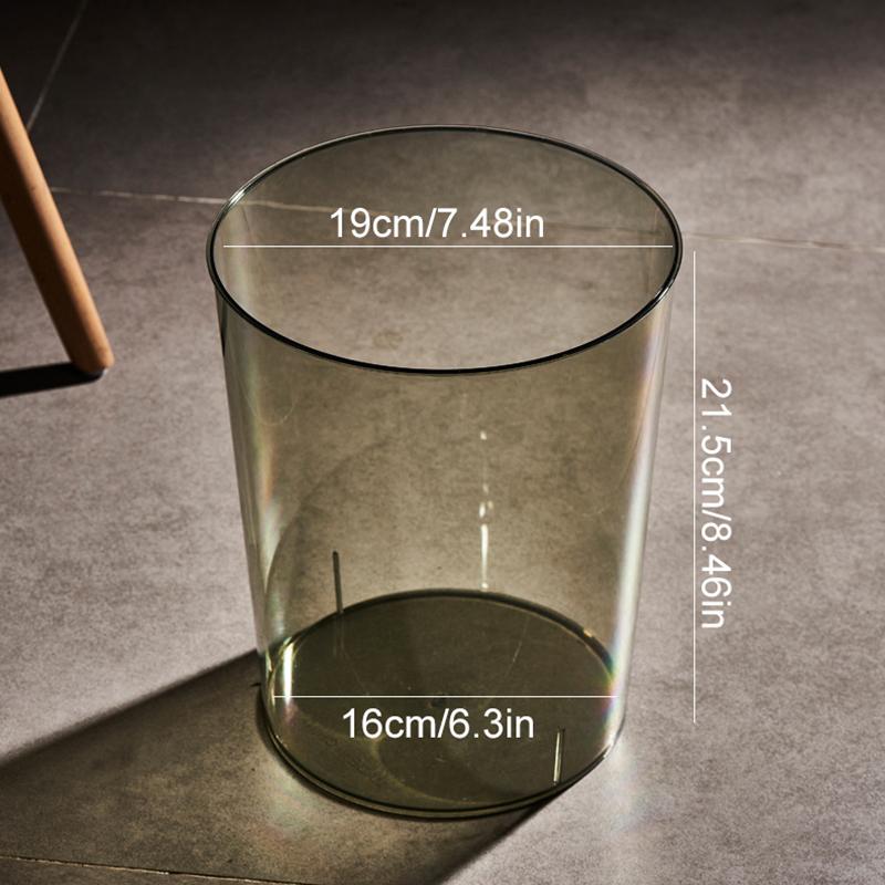 1 Stück Abfallkorb Aufbewahrungseimer Müllbehälter Küche Mülleimer Transparent Luxus Ohne Deckel Mülleimer Mülltonne