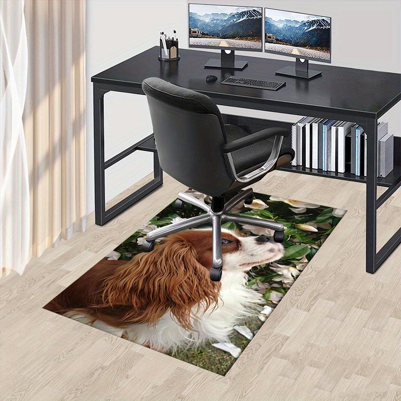 1 Stück Hund,Blumen,Gartenbüro Teppich Weich Polyester Eingangsteppich Waschbar Rutschfest Maschinenwaschbar