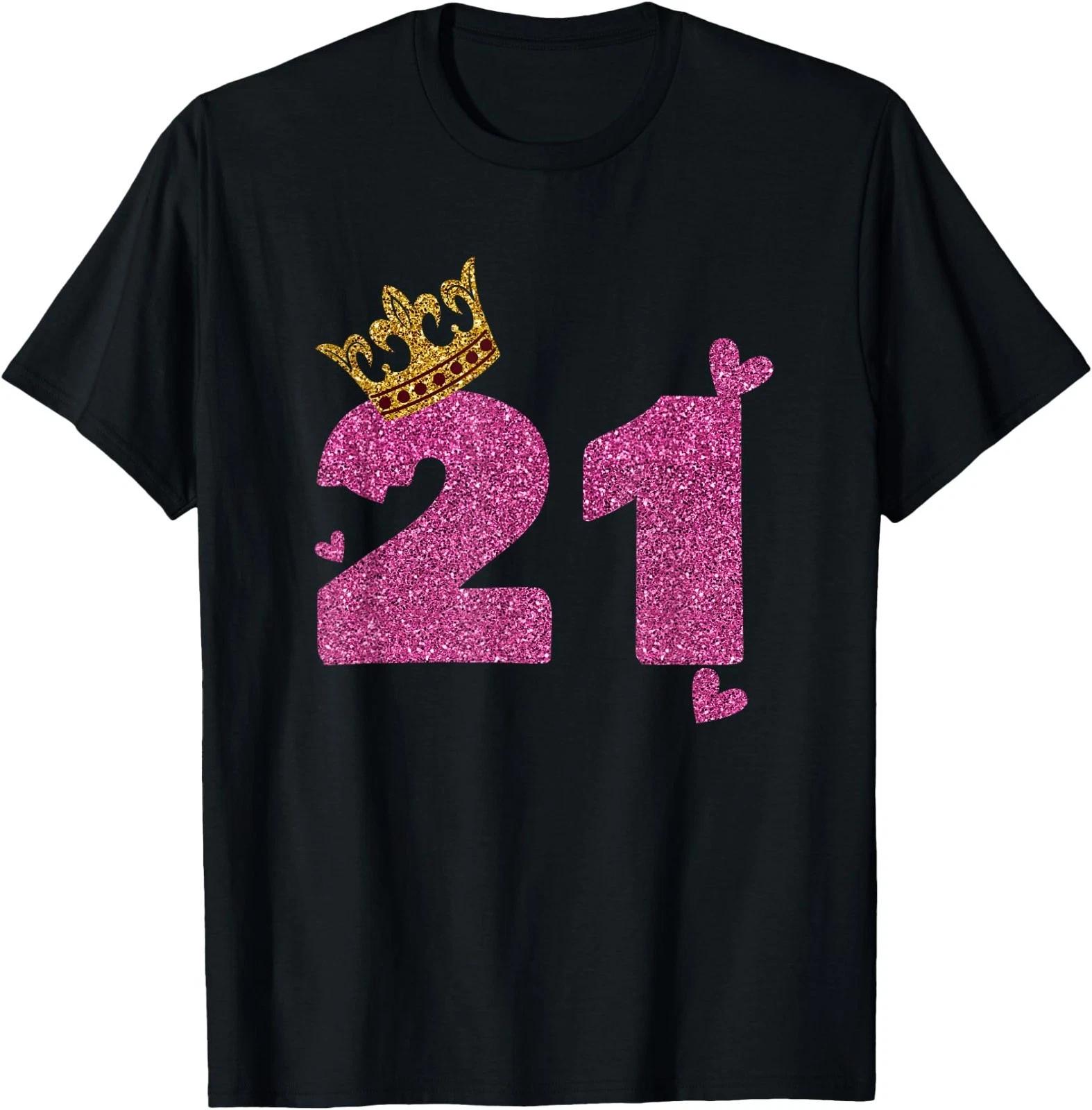 21st Birthday Crown 21 Years Old Bday T-Shirt 4XL