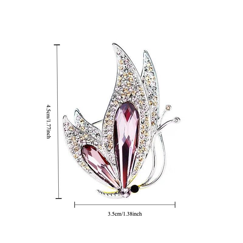 Diamond Butterfly Brooch Women's Ins Fashion Pin Corsage, Versatile Clothing Accessories