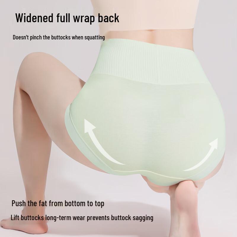 Tingmei Women's High-Waist Tummy Control Briefs