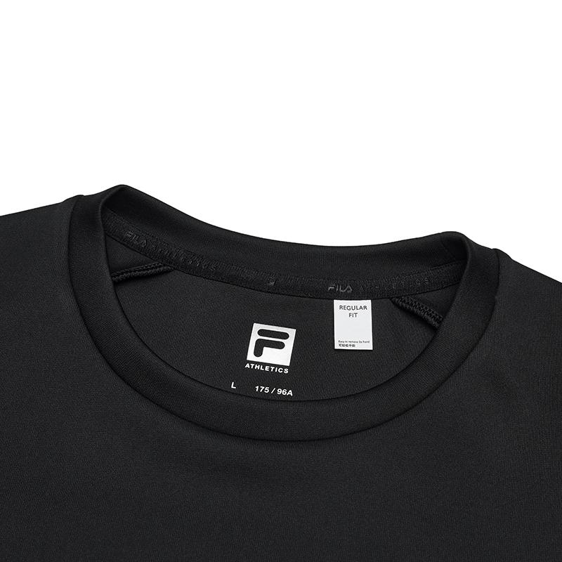 FILA Versatile Casual Knit Pullover Sweatshirt Men sweatshirt Deep-Black A11M511221FBK