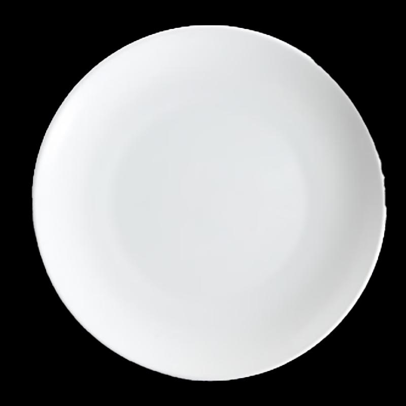 Pure White Ceramic Shallow Dinner Plate