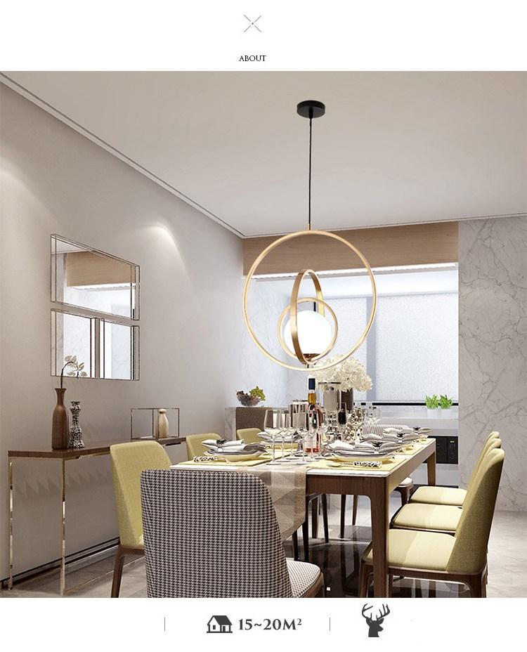 Modern Nordic Hanging Pendant Light Rotating Globe Art lamps Bedside Lights Glass Ball Indoor Living Room Bedroom lighting