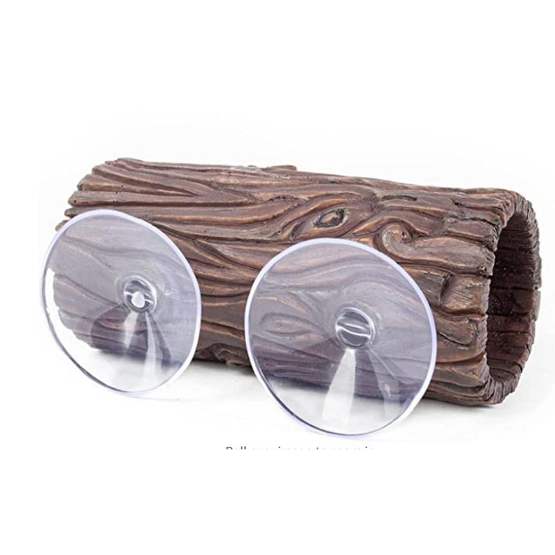 Reptile Hiding Cave Reptile Basking Hide Habitat Decoration Ornament Reptiles Terrarium Fish Tank Decor With Suction Cup