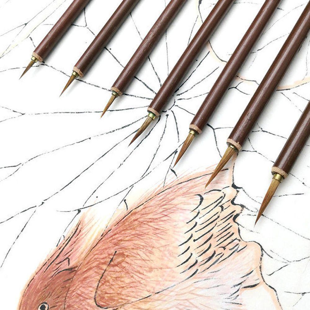 Lobo cabelo caligrafia chinesa pintura arte estacionária gancho linha caneta desenho suprimentos pincel