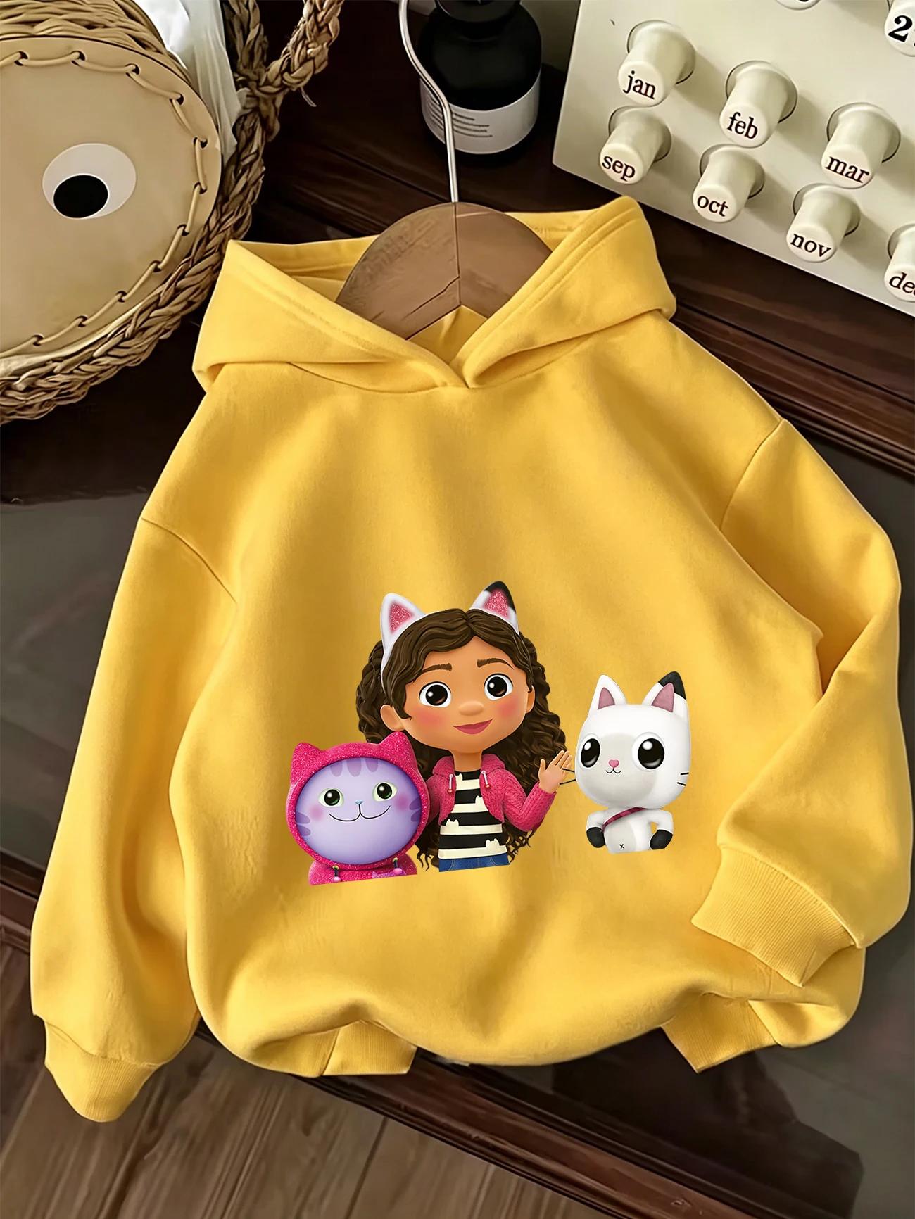 Carlita Gabby s Dollhouse Kids Pullover Sweatshirt Summer Cute Cartoon Crewneck 3-14 100