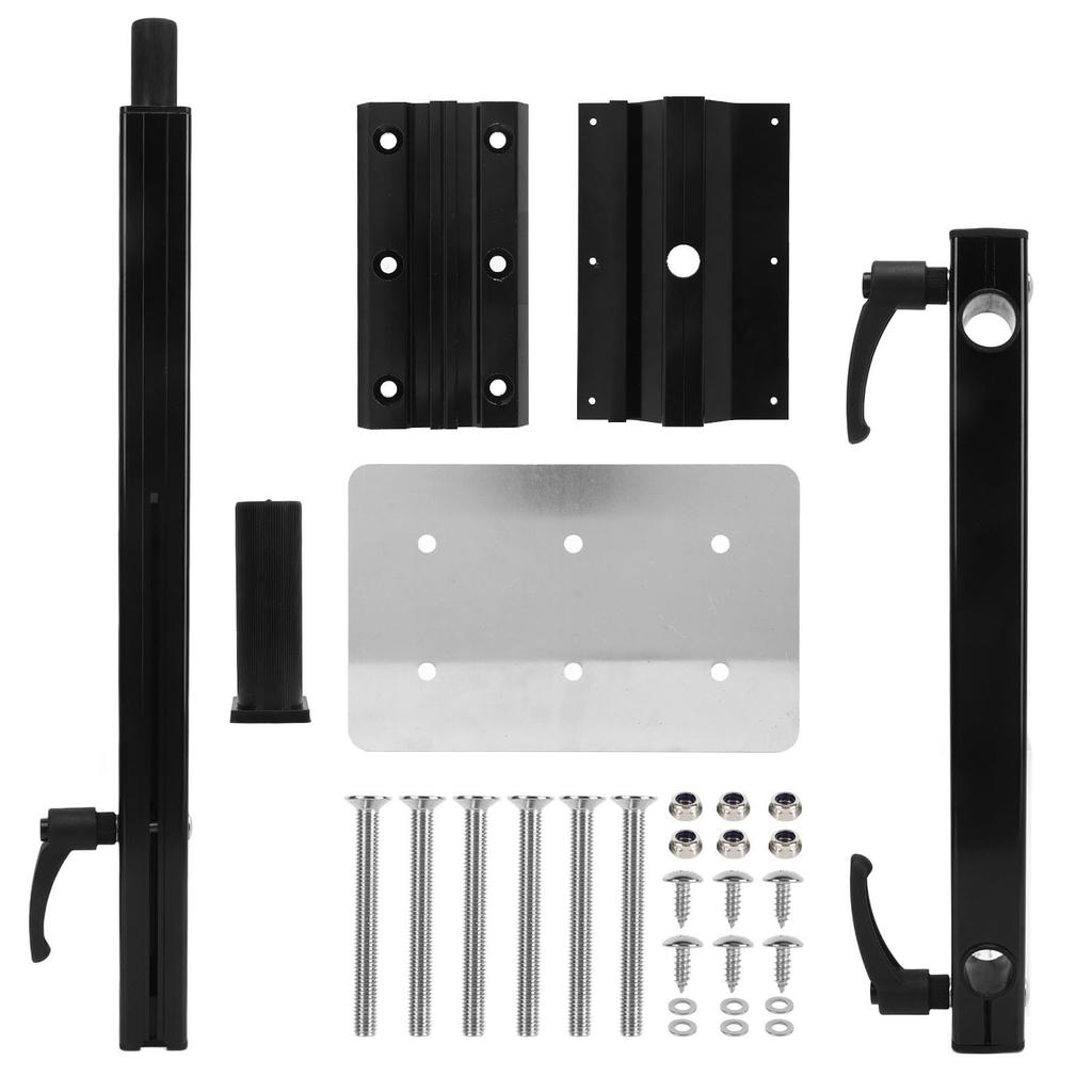 Adjustable Table Legs Black Heavy Duty Removable 360° Rotation Oxidized Surface Lightweight for RV Y