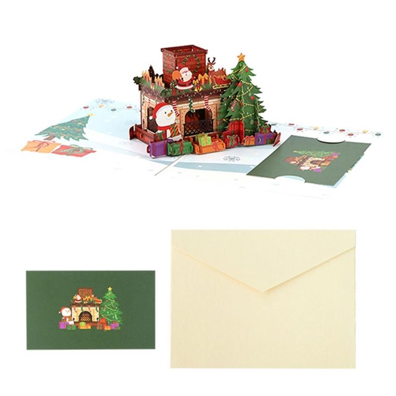 

Creative PopUp Greeting Card Christmas Fireplaces Design For Festives Home Decoration And Seasonal Gifts 1