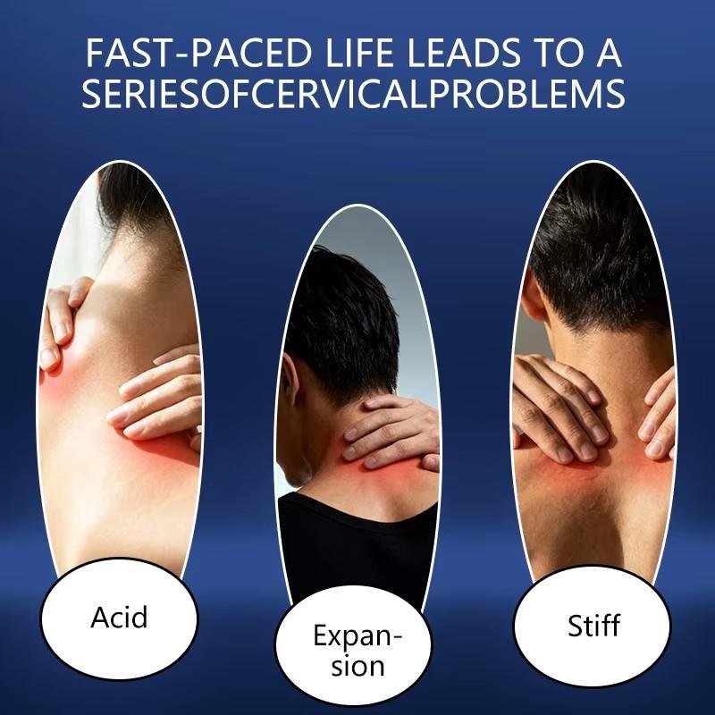 Smart Cervical Massager System - 5 Frequency Modes with Ergonomic Wrap Design for Office & Travel