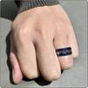 Fashion Carbon Fiber Band Ring Stainless Steel Dragon Ring