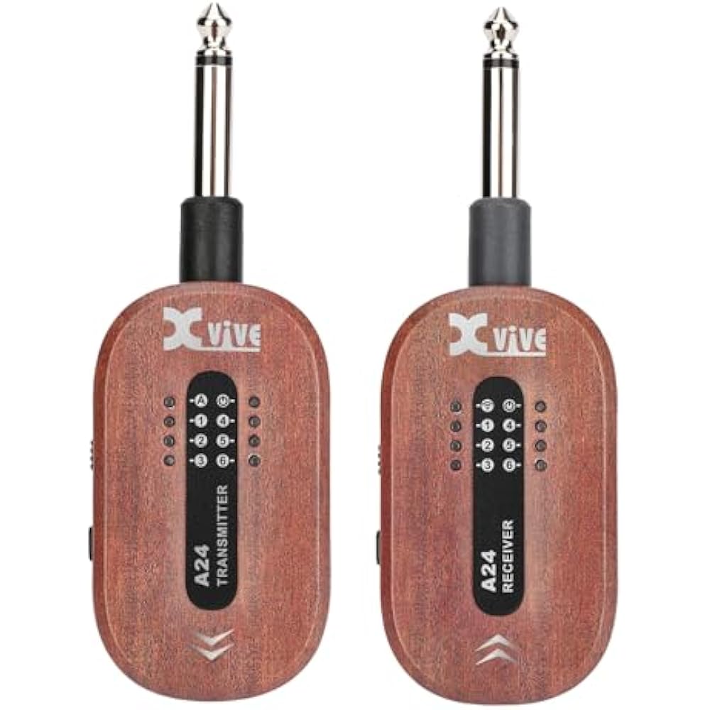 Xvive Xvibe A24 Guitar Wireless System XV-A24 Mahogany Wireless Guitar System Mahogany