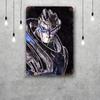 Garrus Close Up Mass Effect Vintage Metal Tin Signs Posters Decor Retro Metal Plaque Wall Art Decor for Garage Bar